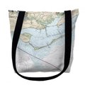 Betsy Drake Betsy Drake TY11401M 16 x 16 in. St.George Island Florida Nautical Map Tote Bag - Medium TY11401M